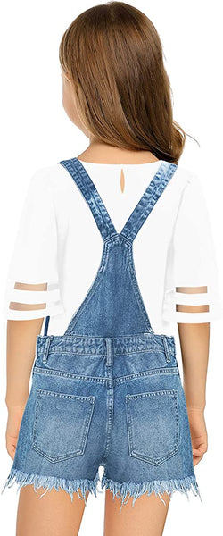 Girls jean 2024 overall shorts