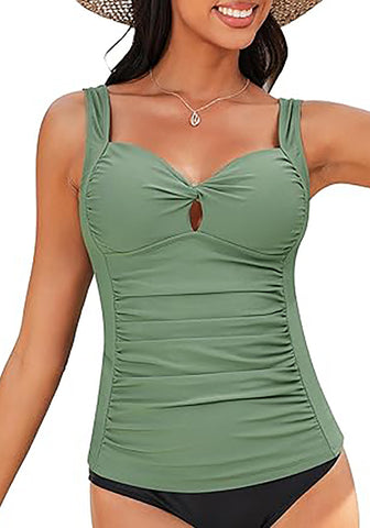 Grapent Women's Tankini Swimsuit Bikini Cover Top Adjustable Strap Tankini/Bikini Top Women