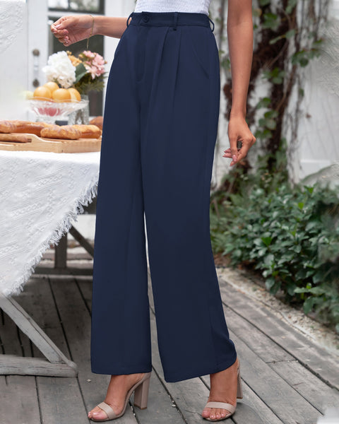 GRAPENT Wide Leg Pants for Women Work Business Casual High Waisted Dre –  Grapent